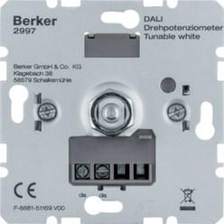 Draai-potentiometer DALI, Tunable White, met soft-klik